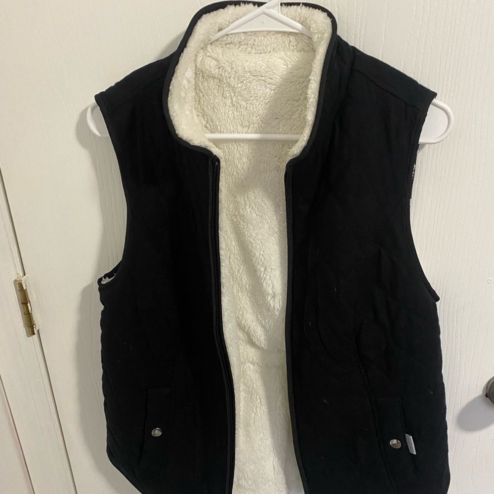 Fur lined vest
